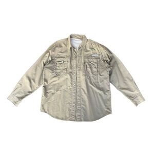 Columbia Olive Green Button-Up Shirt